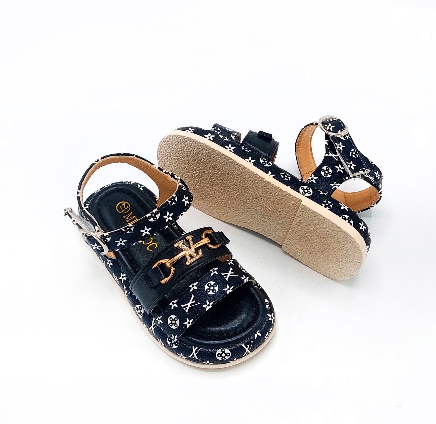 Beautiful Printed Design Soft Sole Fancy Sandals for Kids - YK21