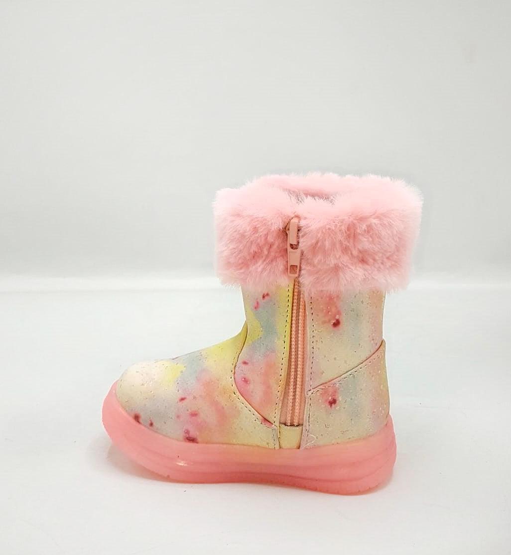 Colorful Warm Long Shoes with Glowing Soles for Kids - LTBLN-1