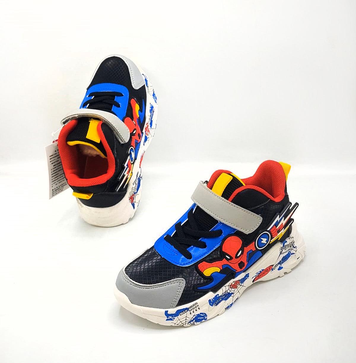 Light Weight Imported Quality Spiderman Theme Sneakers for Kids - 2838-1