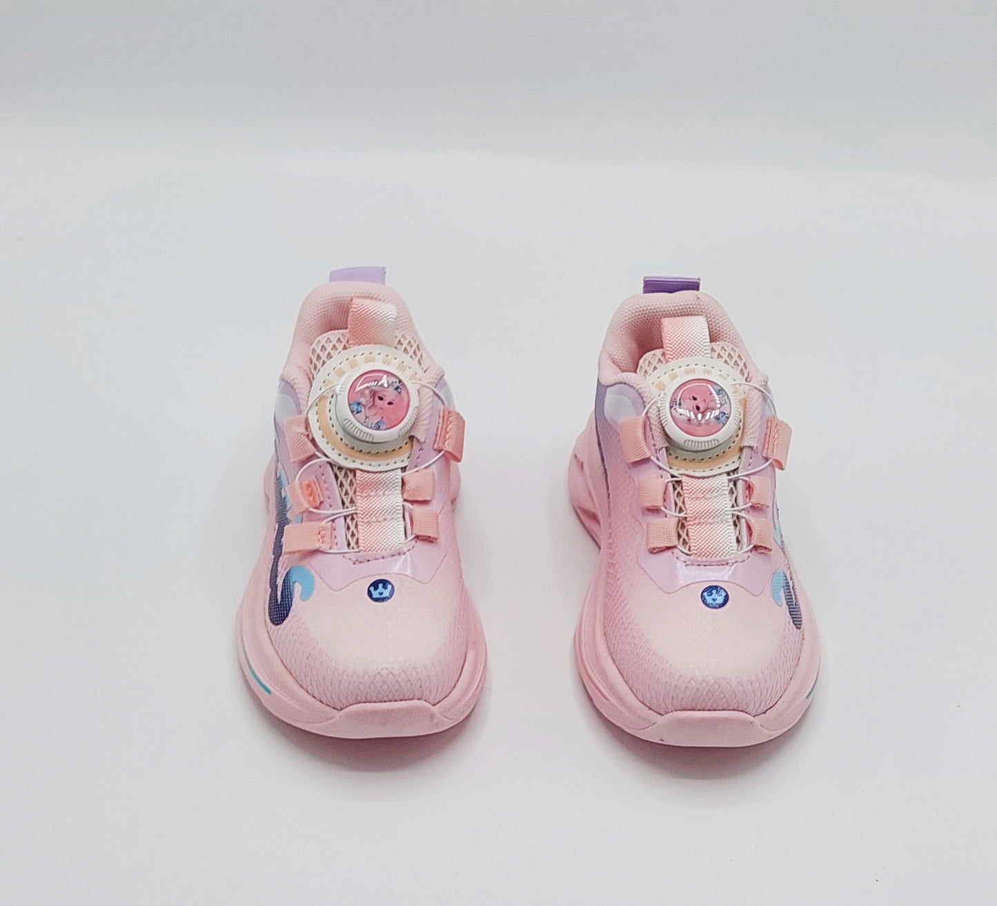 Kids Girls Light-Weight Trendy Look Sneakers with Autolace - 2027