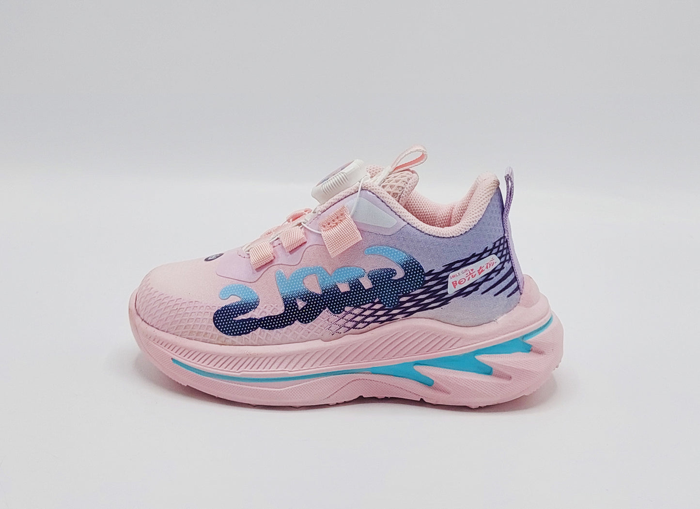 Kids Girls Light-Weight Trendy Look Sneakers with Autolace - 2027