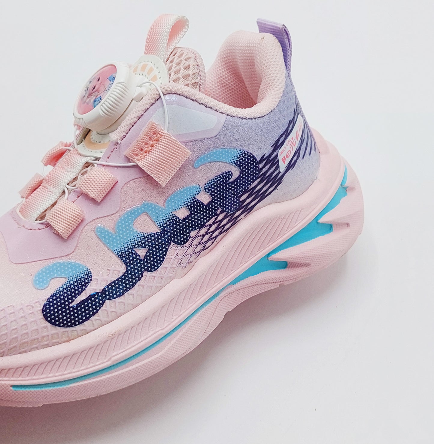 Kids Girls Light-Weight Trendy Look Sneakers with Autolace - 2027