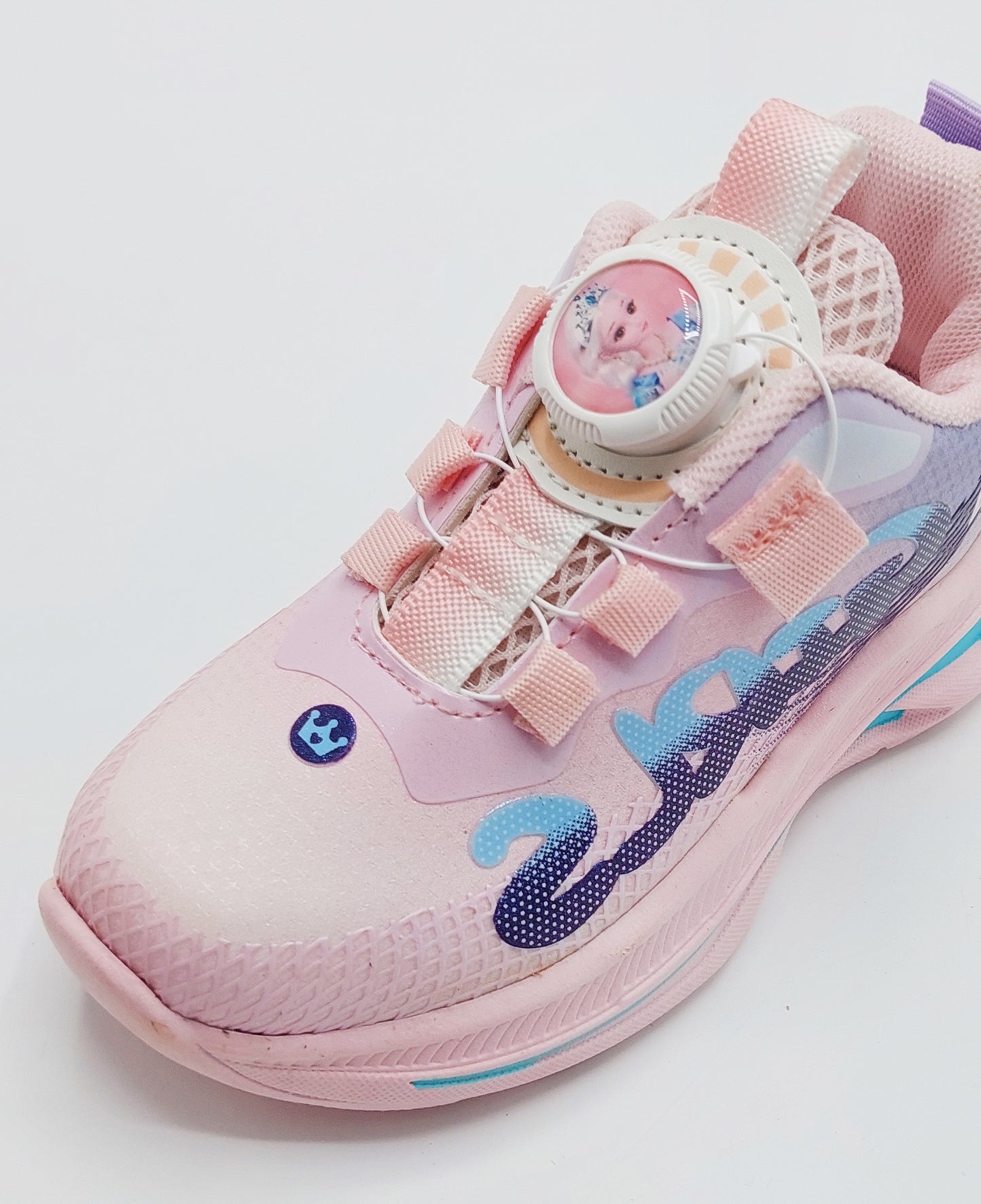 Kids Girls Light-Weight Trendy Look Sneakers with Autolace - 2027