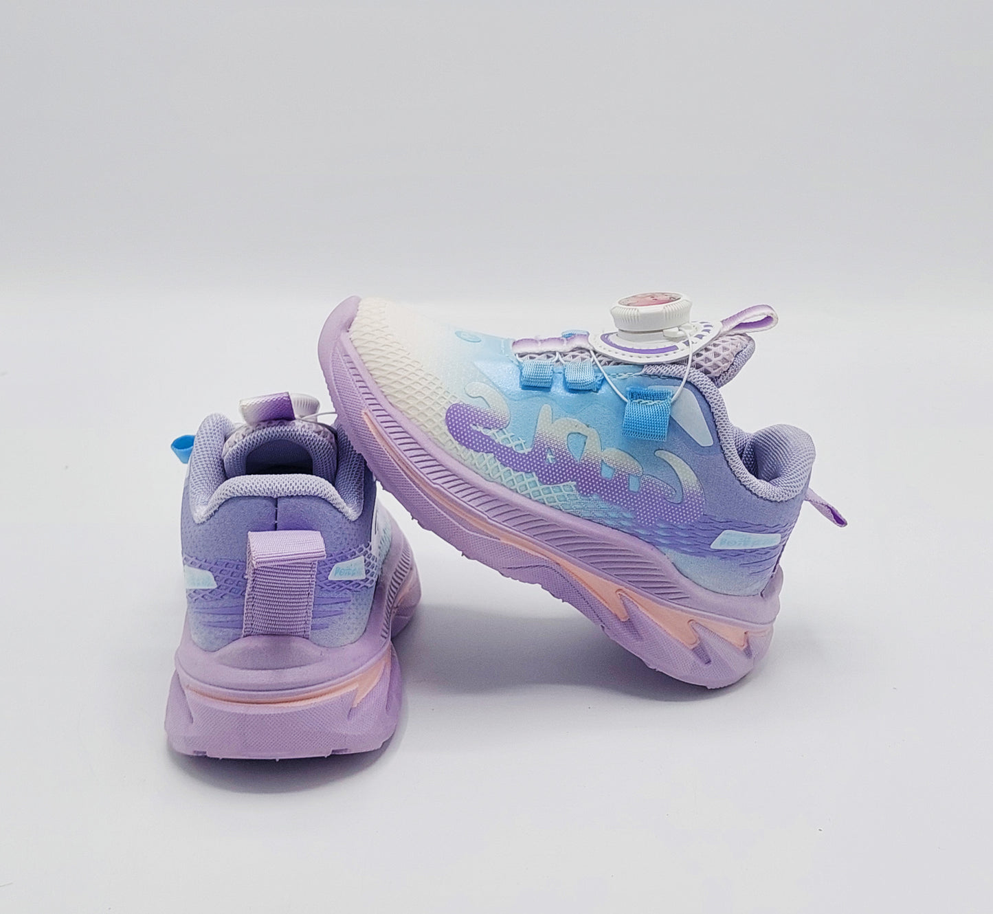 Kids Girls Light-Weight Trendy Look Sneakers with Autolace - 2027