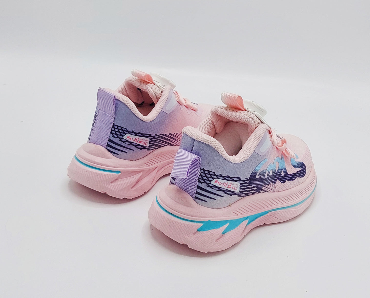 Kids Girls Light-Weight Trendy Look Sneakers with Autolace - 2027