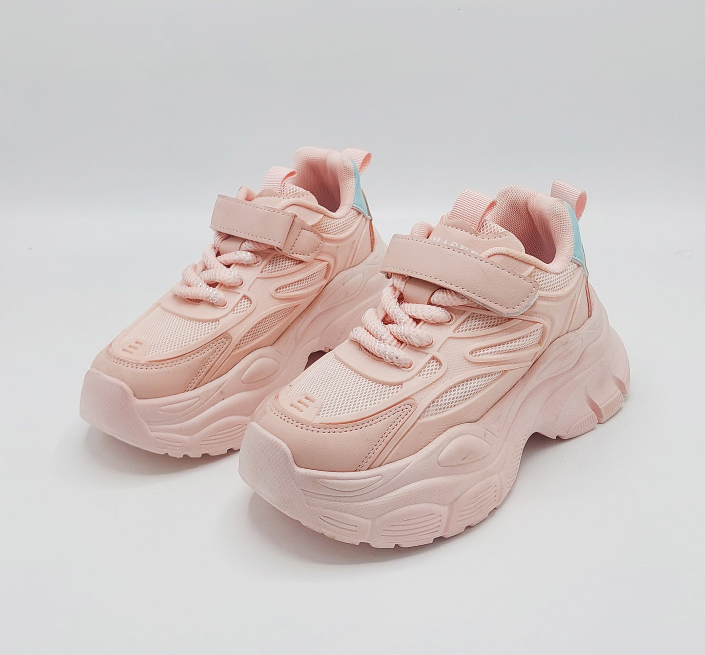 Women's Thick Sole Trendy Look Sneakers - Y-916 (Pink)