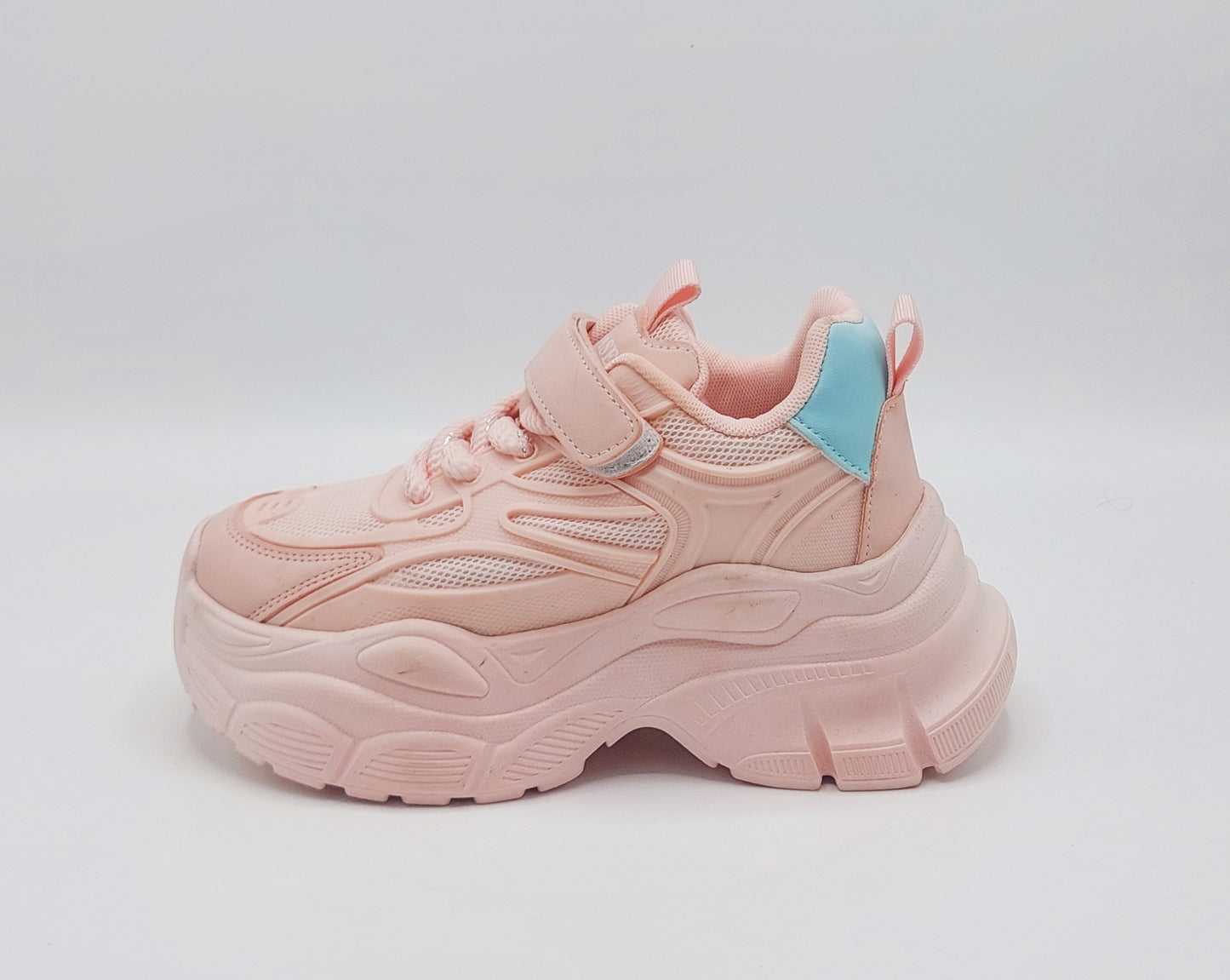 Women's Thick Sole Trendy Look Sneakers - Y-916 (Pink)