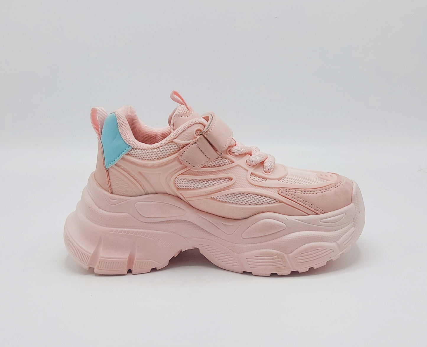 Women's Thick Sole Trendy Look Sneakers - Y-916 (Pink)