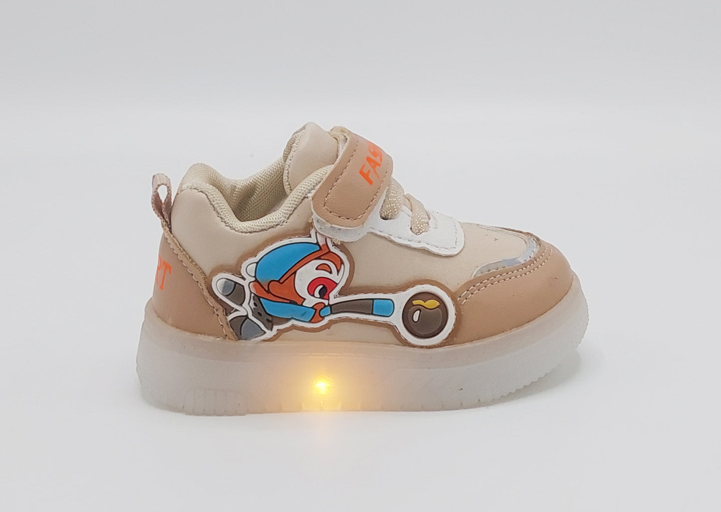 Lights in Sole Cute Design Soft Sole Sneakers for Kids - F38