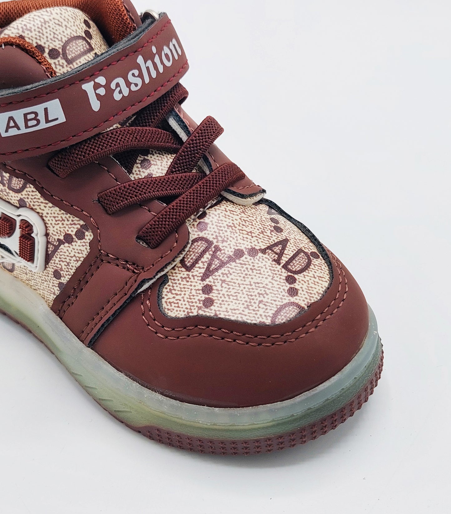 Lights in Sole Trendy Look Shoes Sneakers for Kids - ABL555 (Brown)