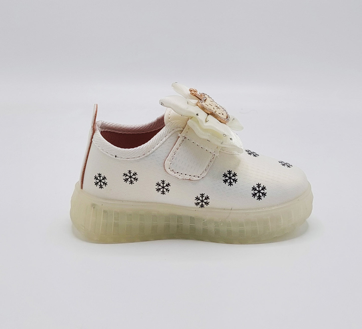 Lights in Sole Beautiful Printed Design Sneakers Shoes for Kids Girls - ABB207