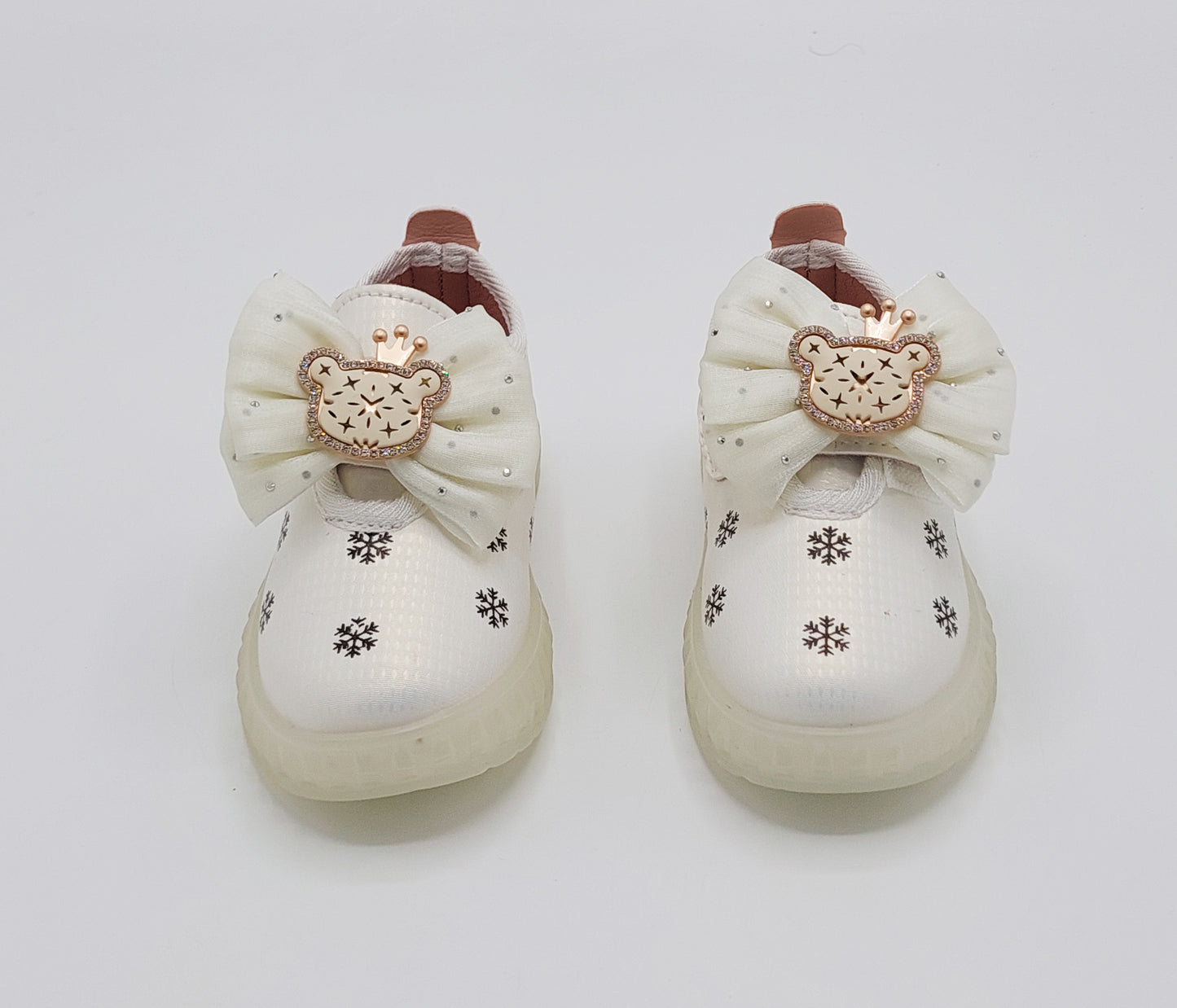 Lights in Sole Beautiful Printed Design Sneakers Shoes for Kids Girls - ABB207