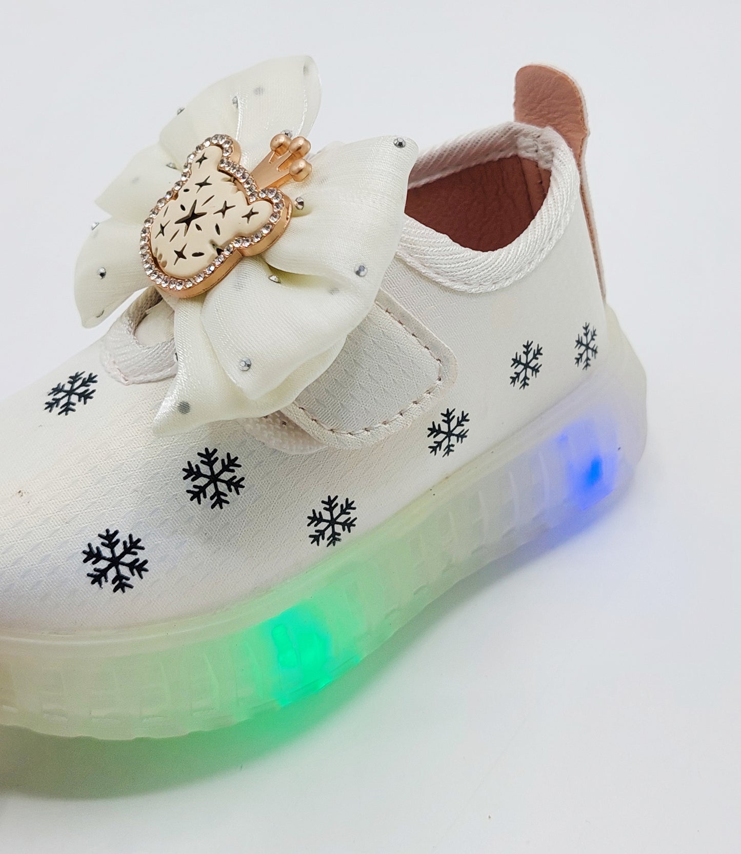 Lights in Sole Beautiful Printed Design Sneakers Shoes for Kids Girls - ABB207