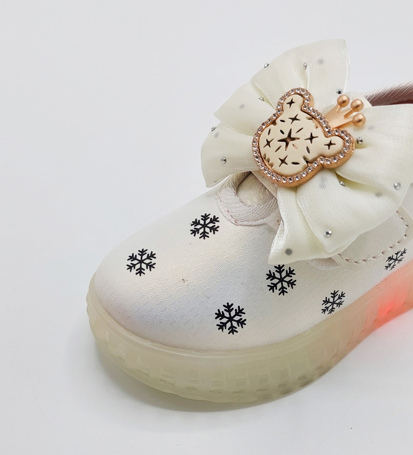 Lights in Sole Beautiful Printed Design Sneakers Shoes for Kids Girls - ABB207