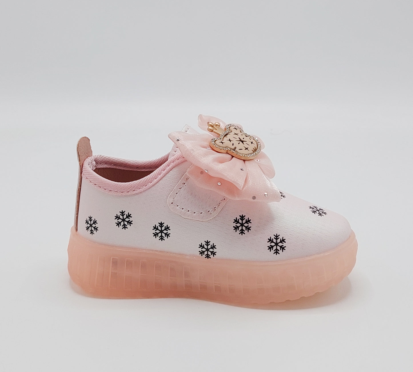 Lights in Sole Beautiful Printed Design Sneakers Shoes for Kids Girls - ABB207