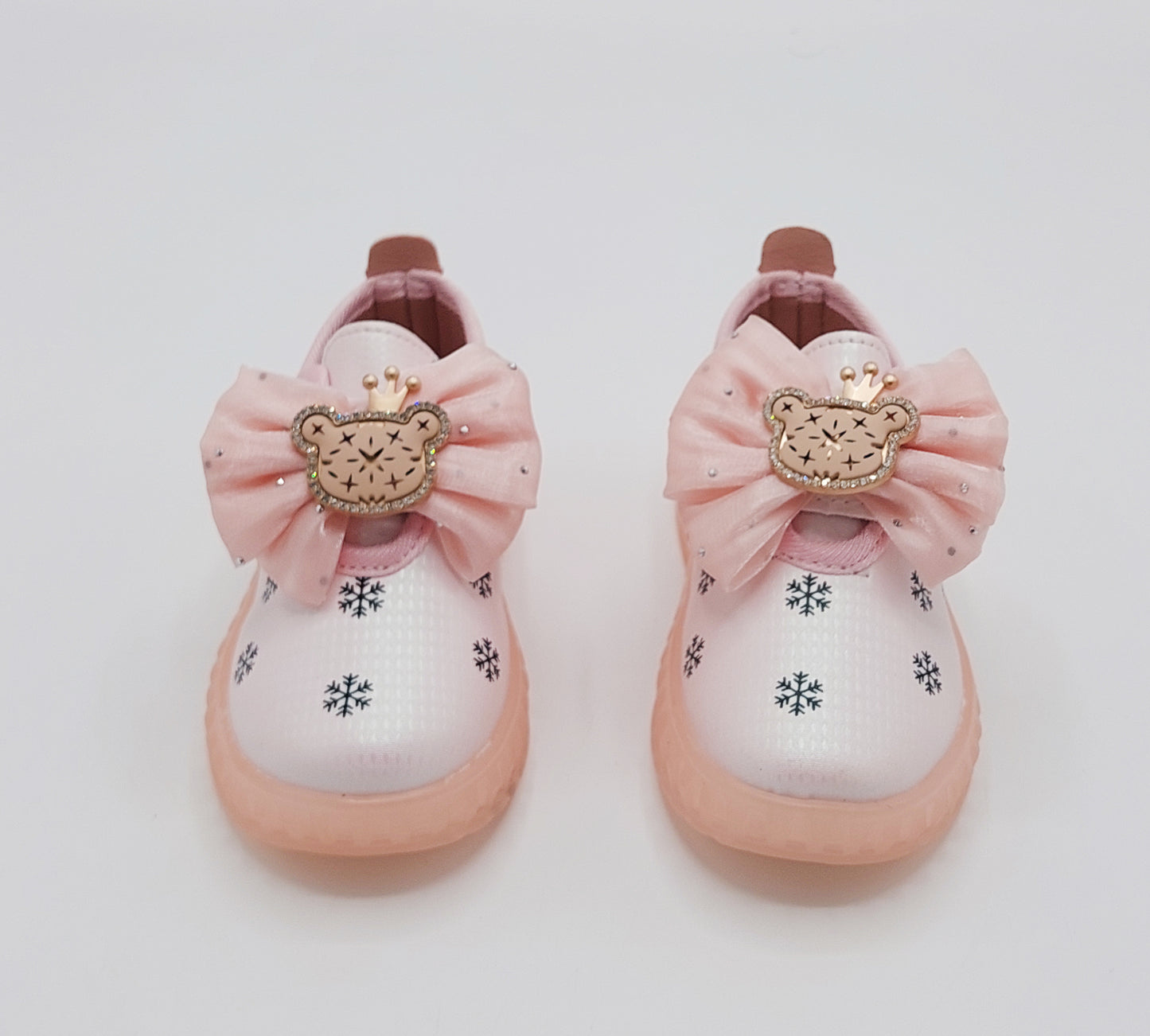 Lights in Sole Beautiful Printed Design Sneakers Shoes for Kids Girls - ABB207