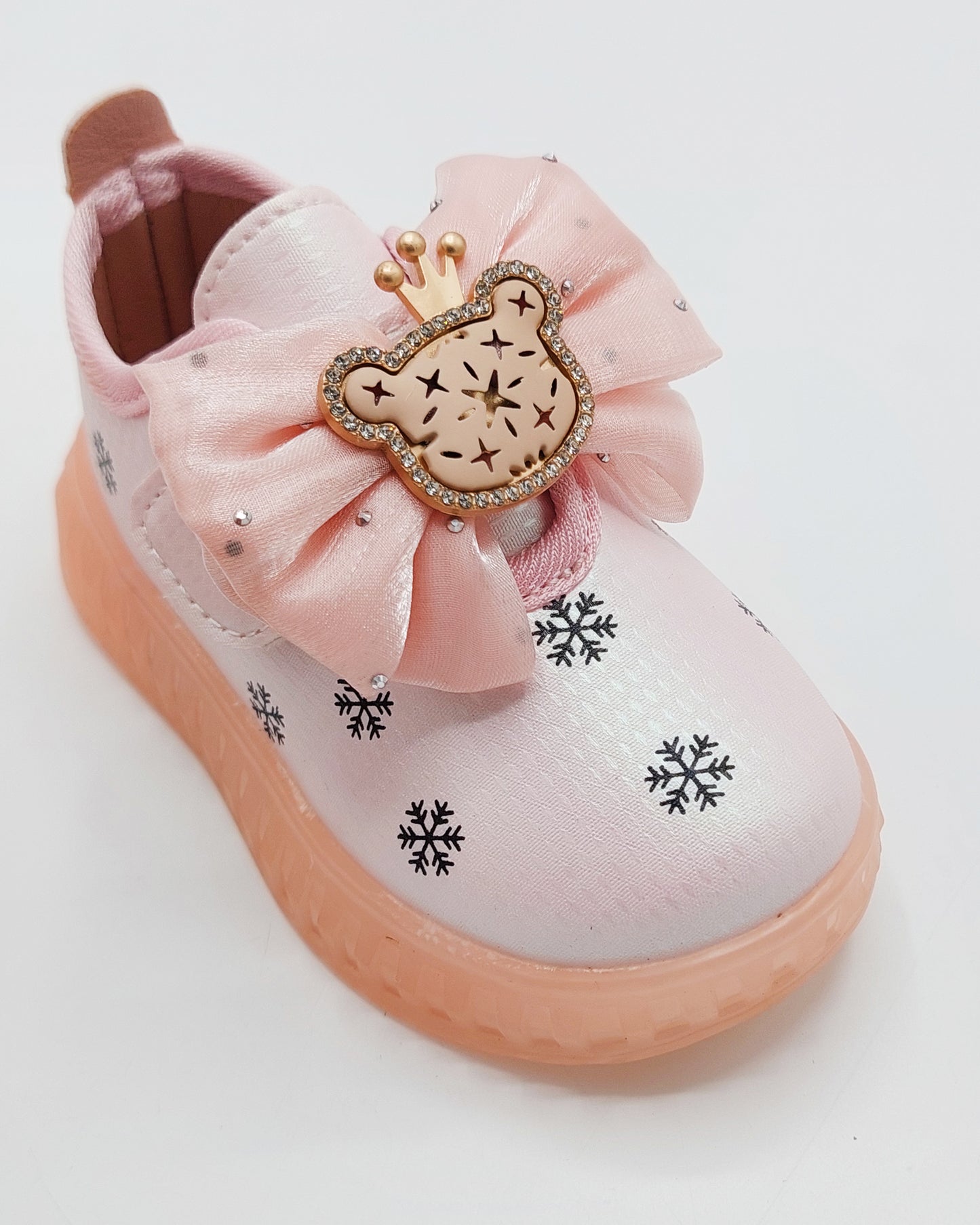 Lights in Sole Beautiful Printed Design Sneakers Shoes for Kids Girls - ABB207