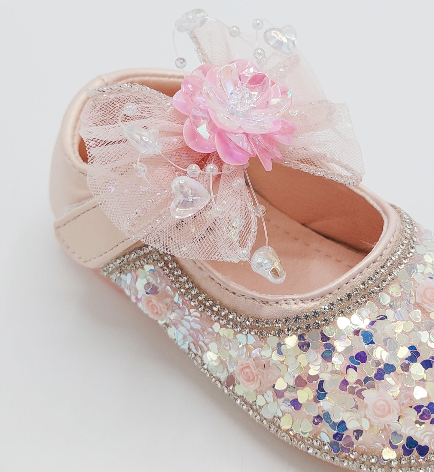 Beautiful Design Fancy Wedding Pumps for Kids Girls