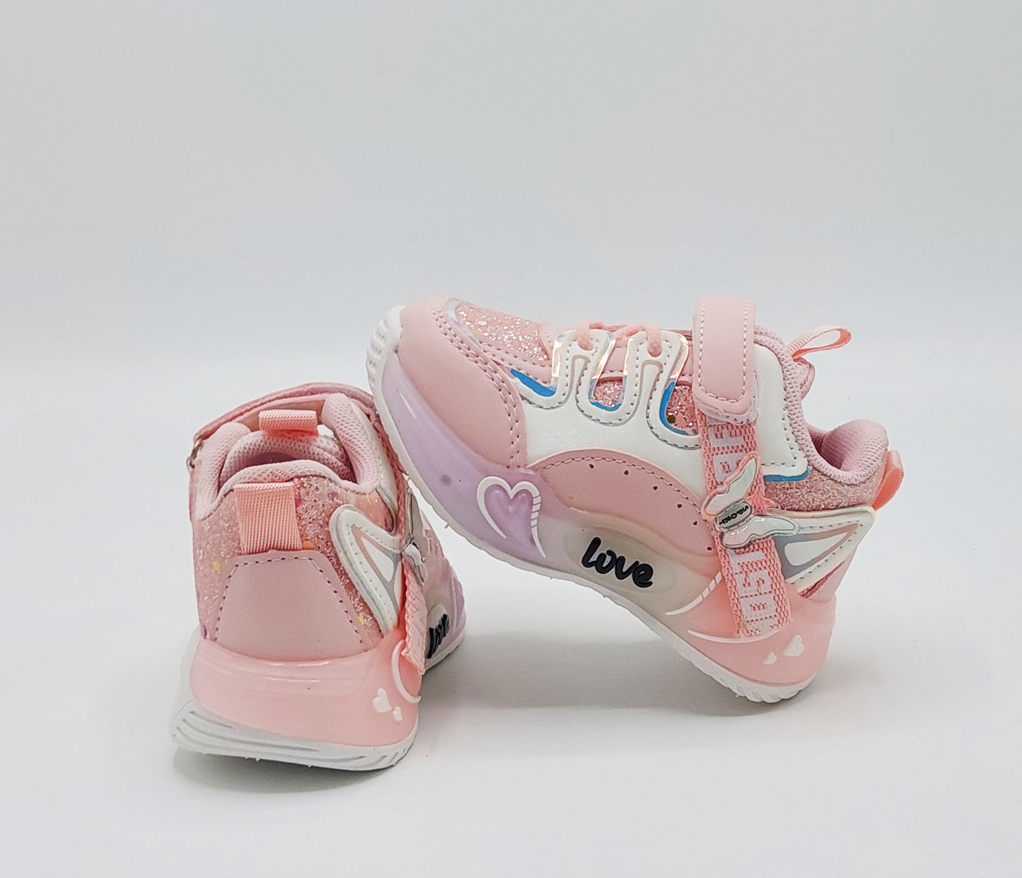Premium Quality Soft Sole Glittered Design Sneakers for Kids girls - UM03