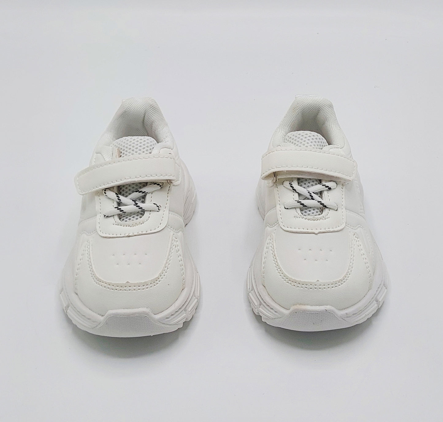 Premium Quality Soft Sole Black & White Sneakers for Kids - A28 (White)