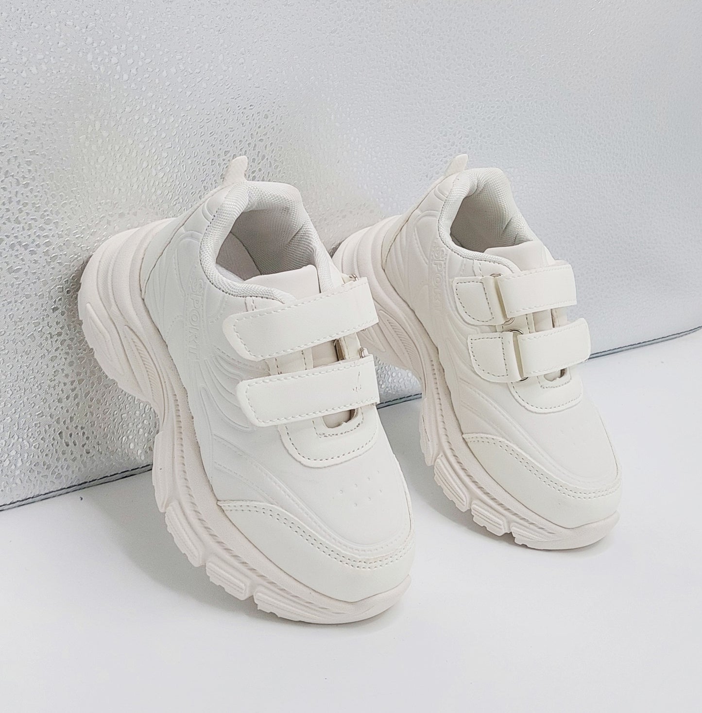 Premium Quality Soft Sole Black & White Sneakers for Kids - A29