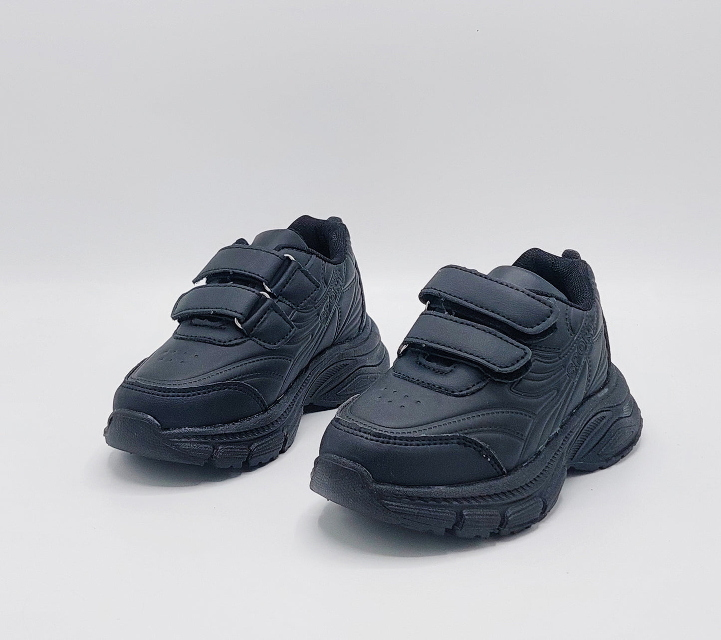 Premium Quality Soft Sole Black & White Sneakers for Kids - A29