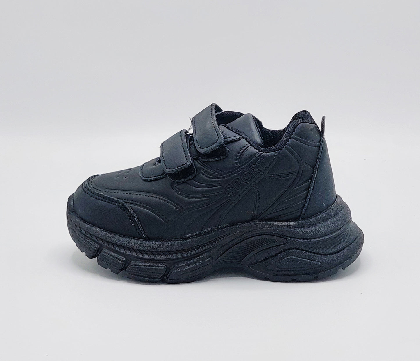 Premium Quality Soft Sole Black & White Sneakers for Kids - A29