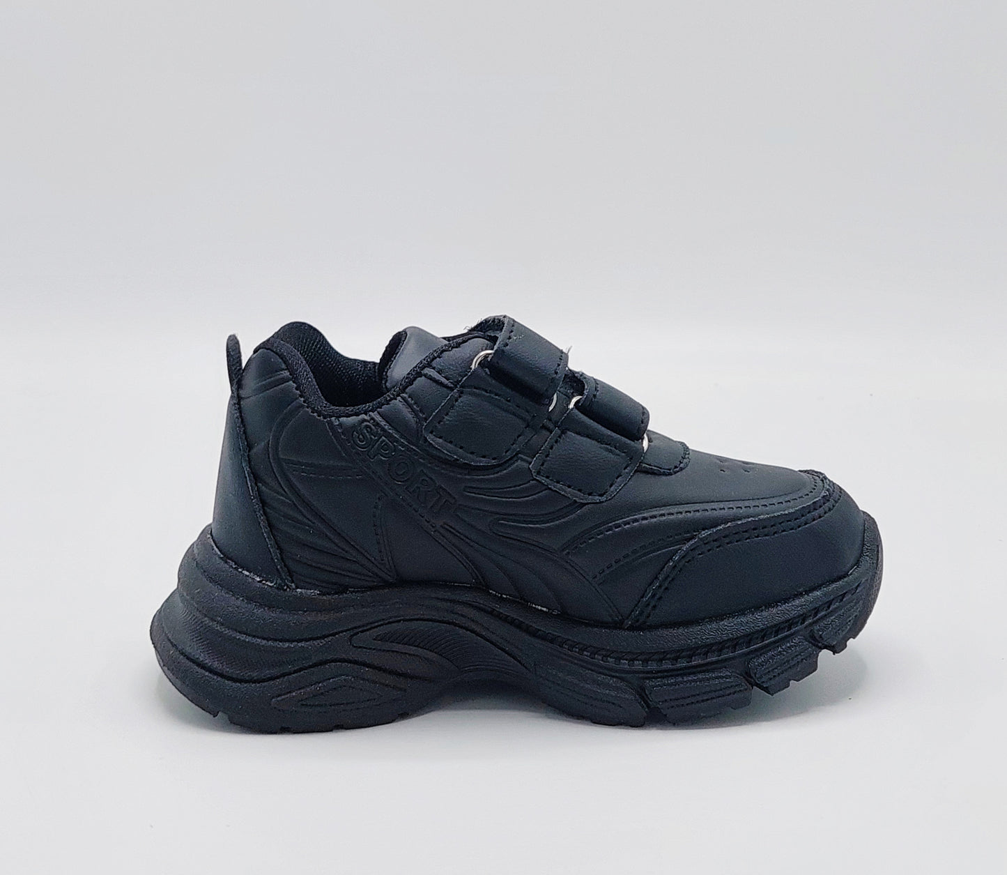 Premium Quality Soft Sole Black & White Sneakers for Kids - A29