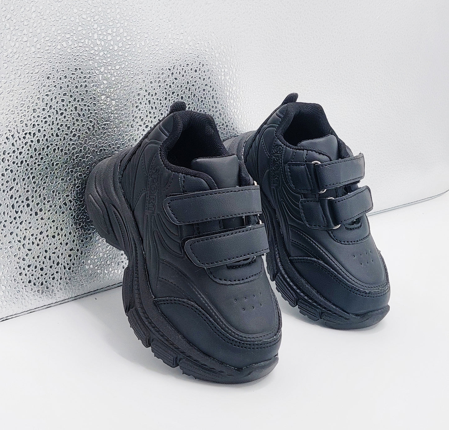 Premium Quality Soft Sole Black & White Sneakers for Kids - A29