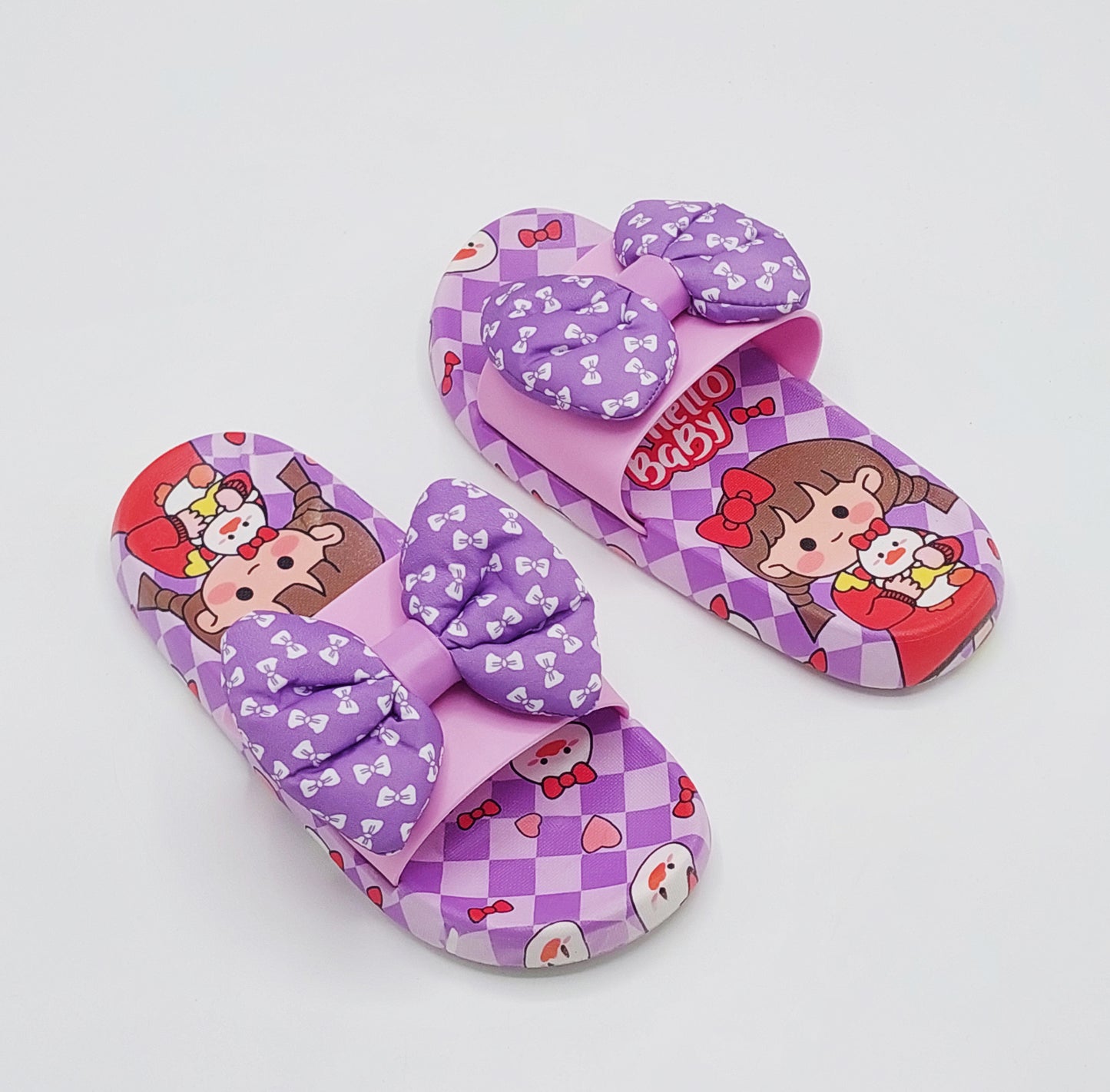 Beautiful Design Soft Sole Softies Slippers for Kids Girls - 2202