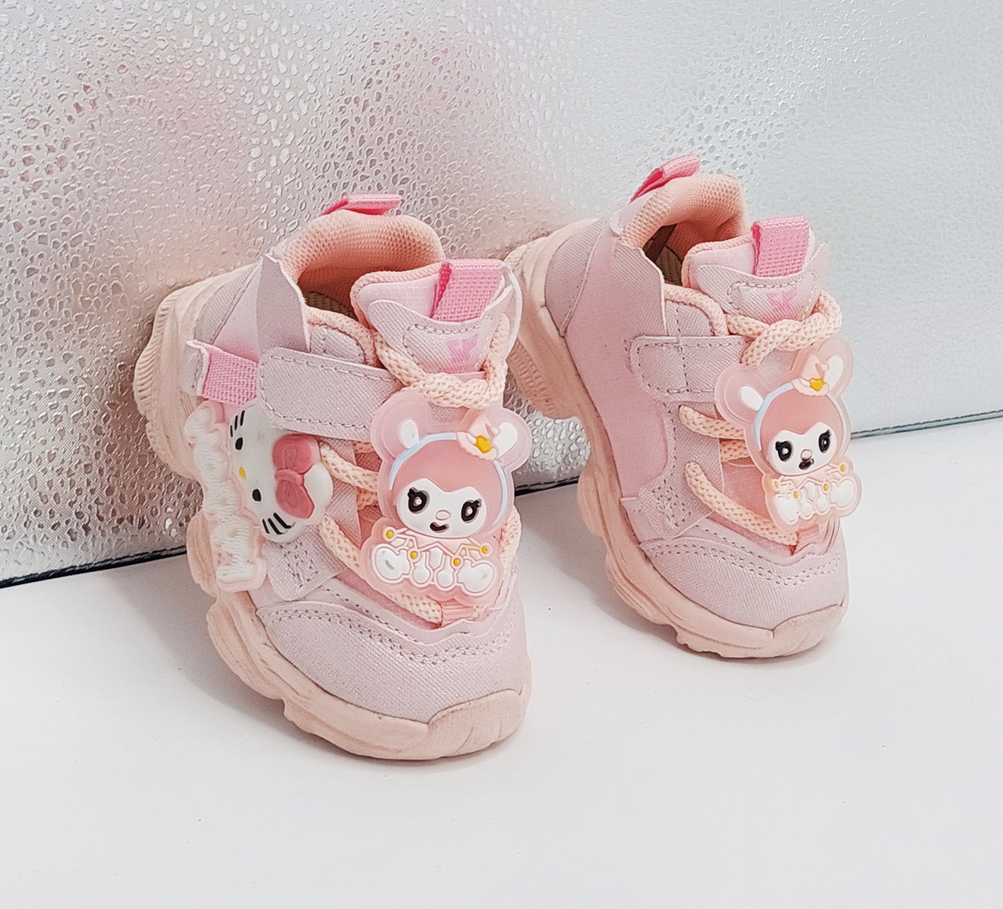 Kids Cute Design Soft Sole Sneakers with Detachable Toy - A695
