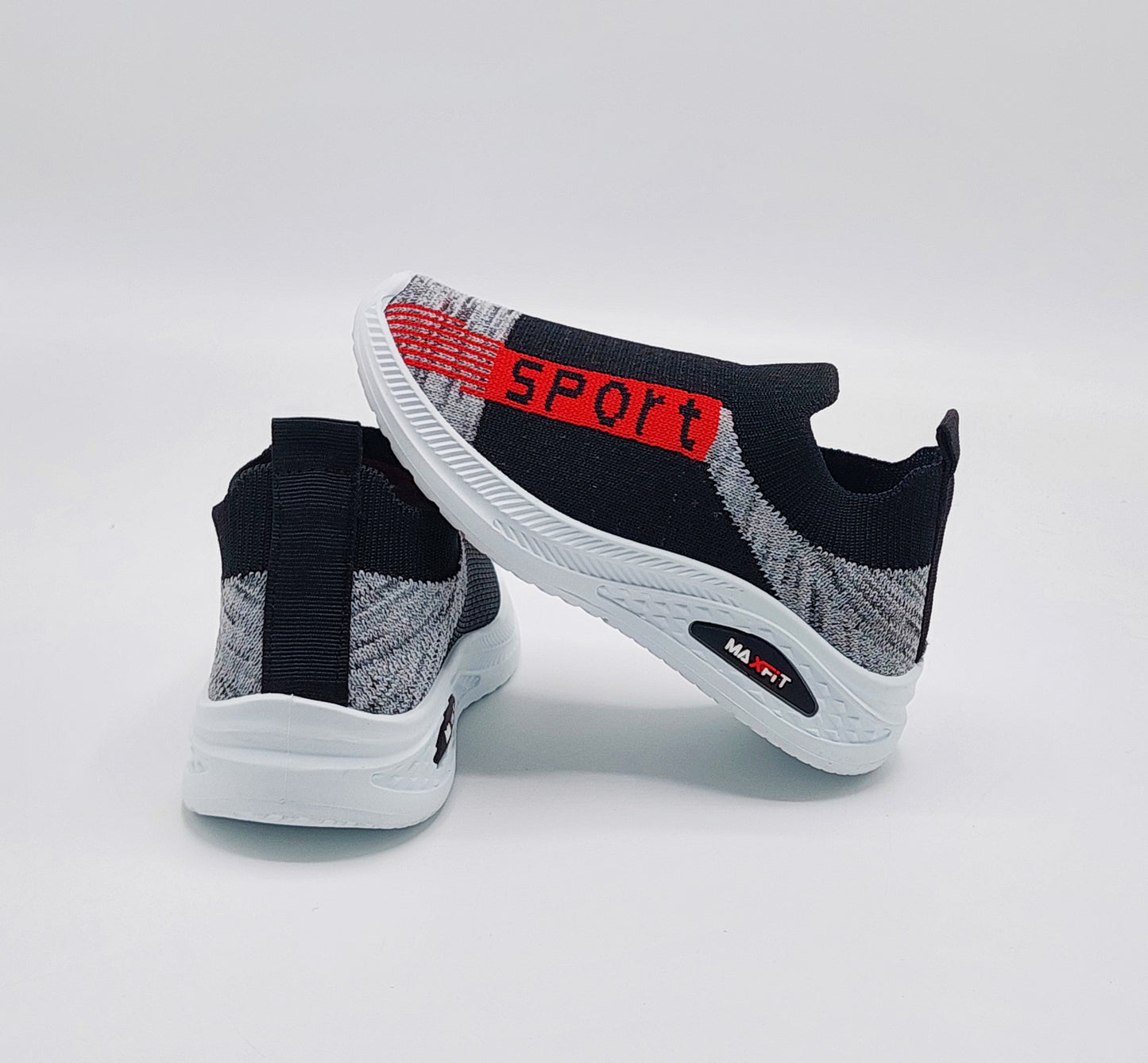 Easy-to-Wear Soft Comfortable Mesh Skechers for Kids - FMX07 (black)