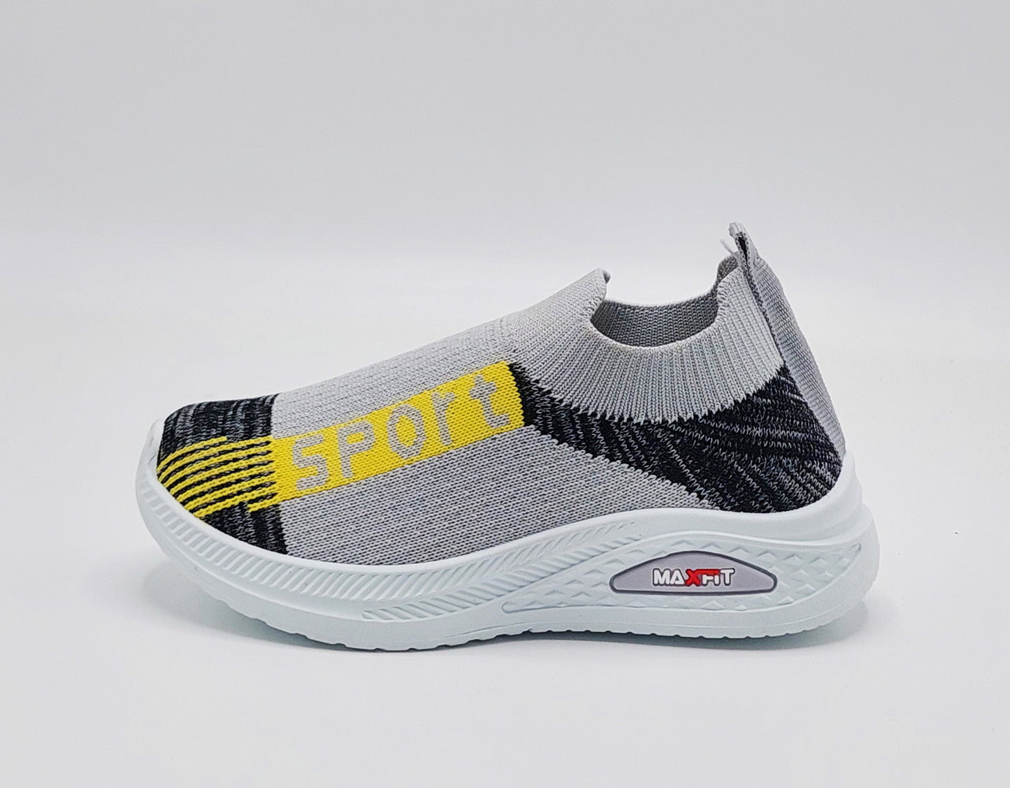 Easy-to-Wear Soft Comfortable Mesh Skechers for Kids - FMX07 (Gray)