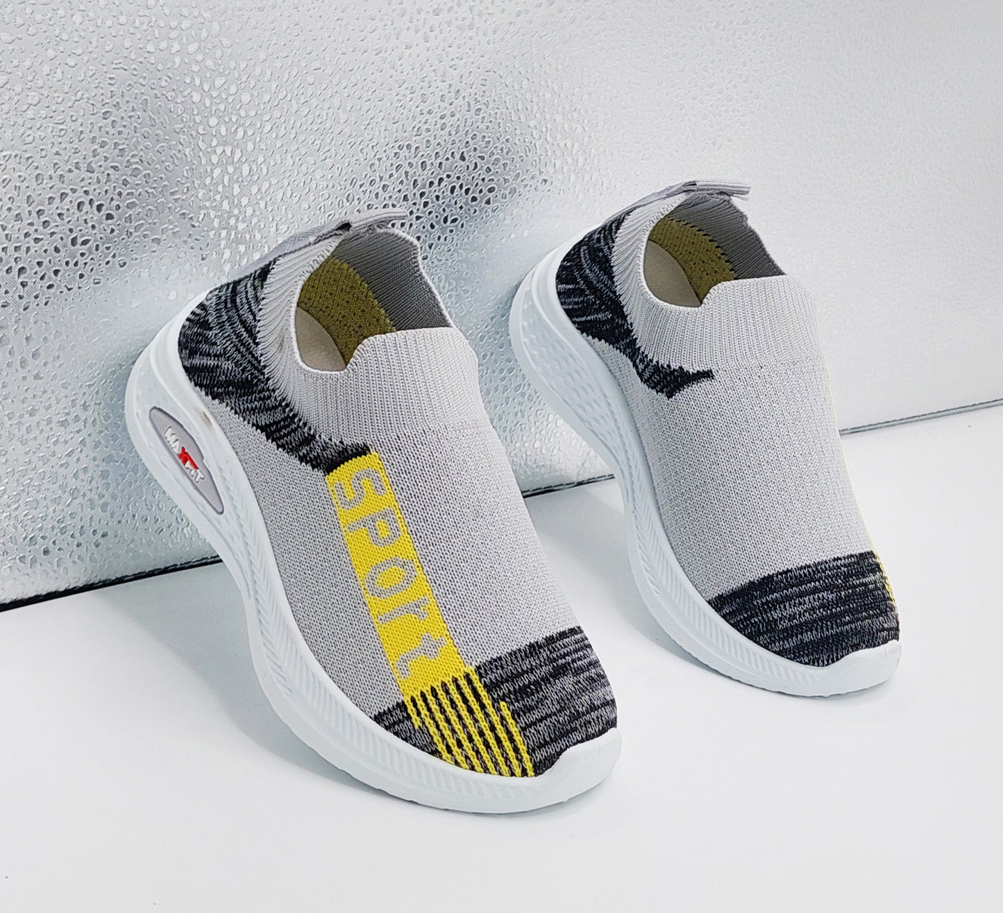 Easy-to-Wear Soft Comfortable Mesh Skechers for Kids - FMX07 (Gray)