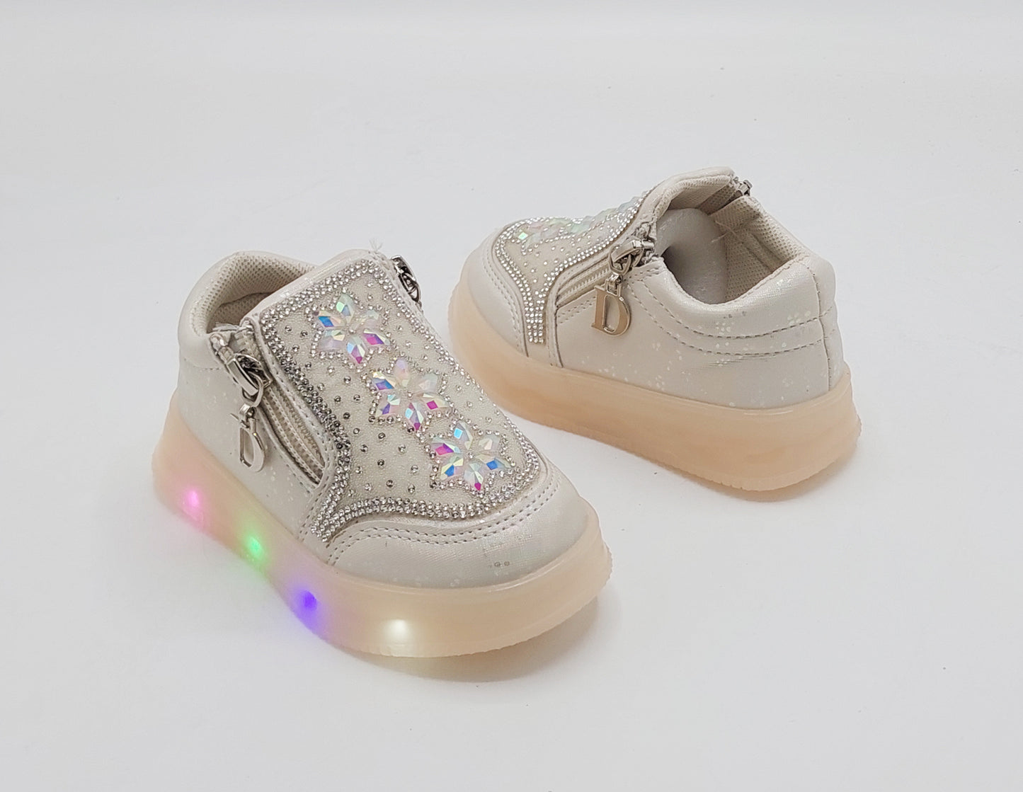 Kids Girls Beautiful Fancy Design Shoes with Lights in Sole - TK01