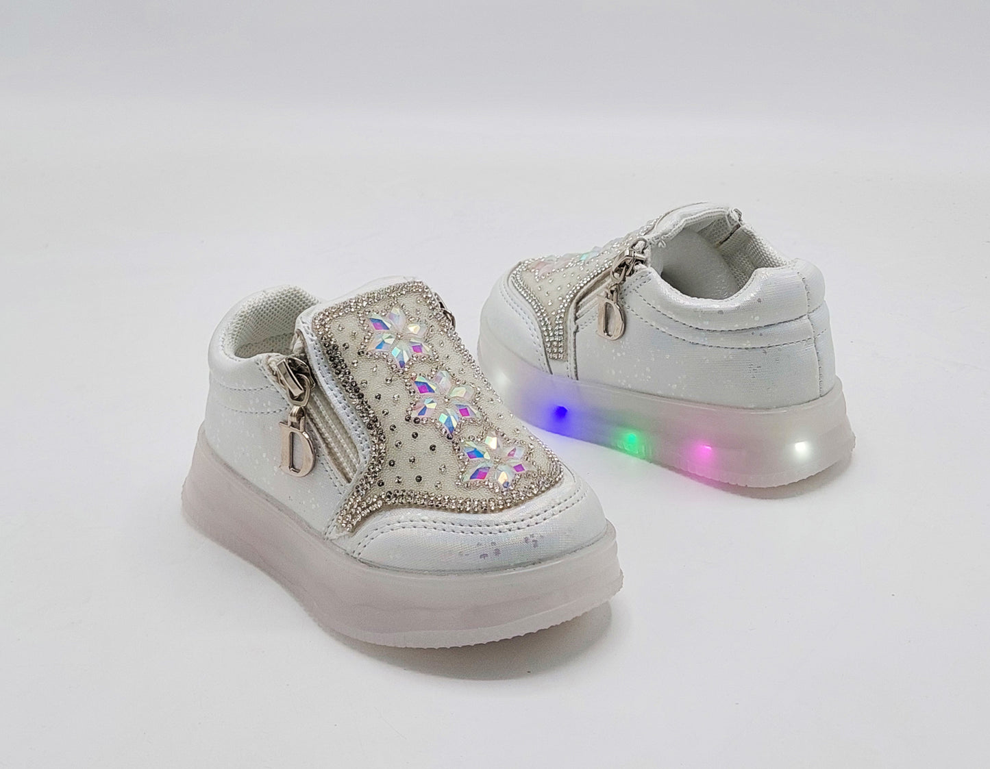 Kids Girls Beautiful Fancy Design Shoes with Lights in Sole - TK01