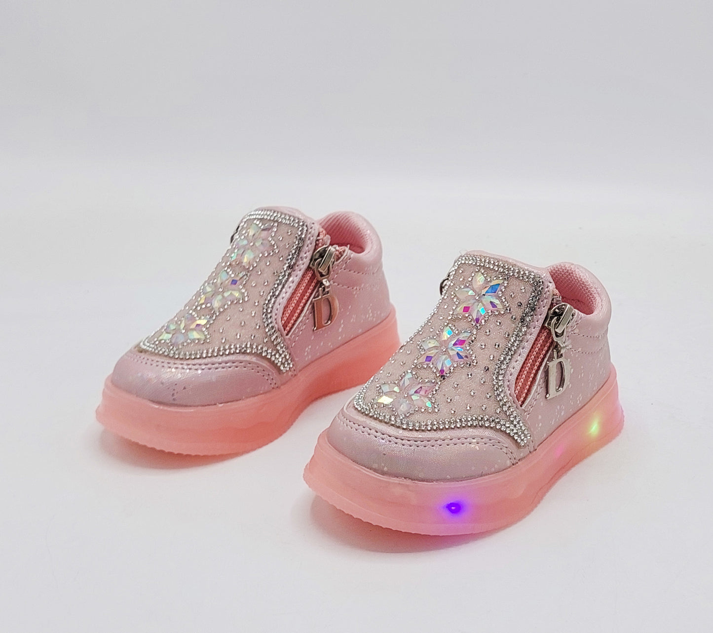 Kids Girls Beautiful Fancy Design Shoes with Lights in Sole - TK01