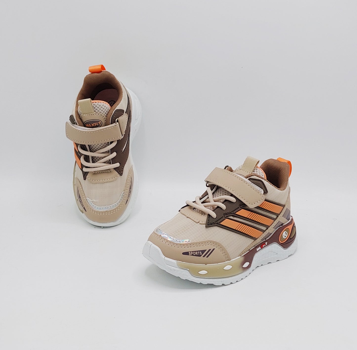 Premium Quality Trendy Look Sneakers for Kids - BFT32 (Brown)