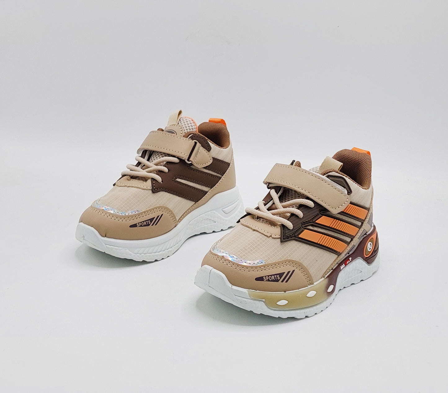 Premium Quality Trendy Look Sneakers for Kids - BFT32 (Brown)