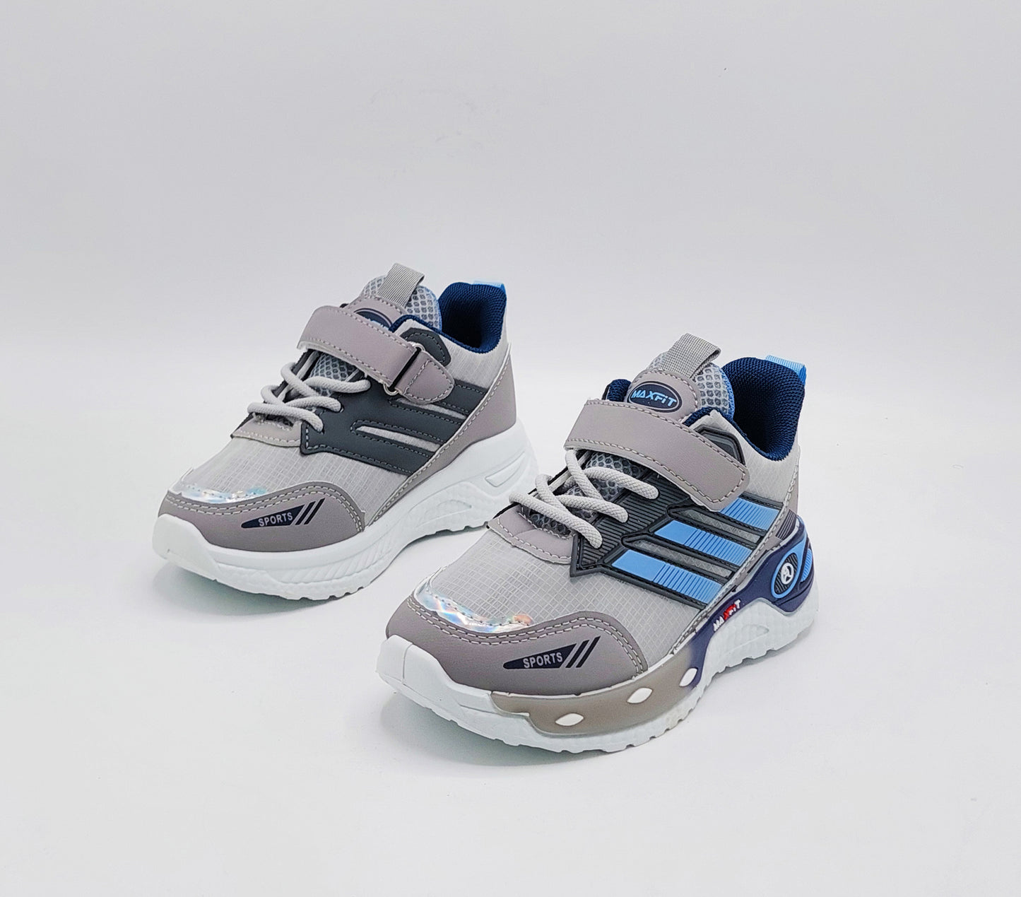 Premium Quality Trendy Look Sneakers for Kids - BFT32 (Gray)