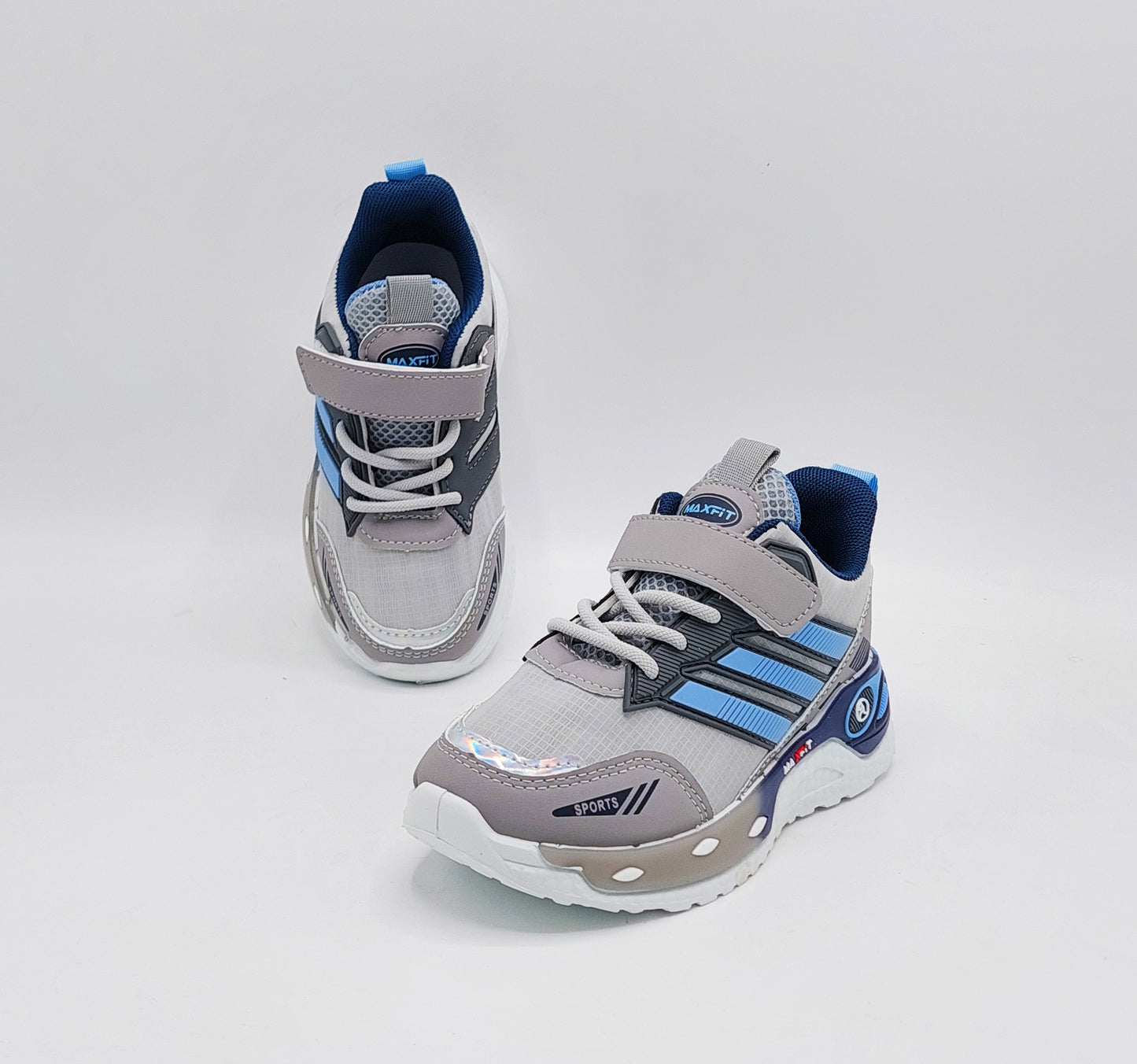 Premium Quality Trendy Look Sneakers for Kids - BFT32 (Gray)