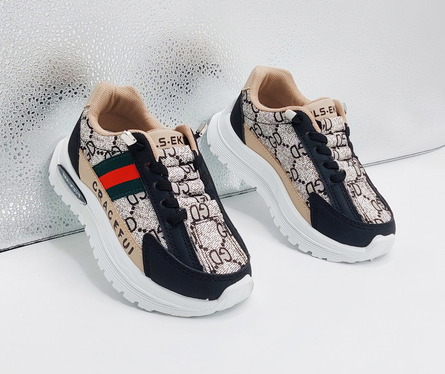 Premium Quality Trendy Look Sneakers for Kids - MFT06 (Black)