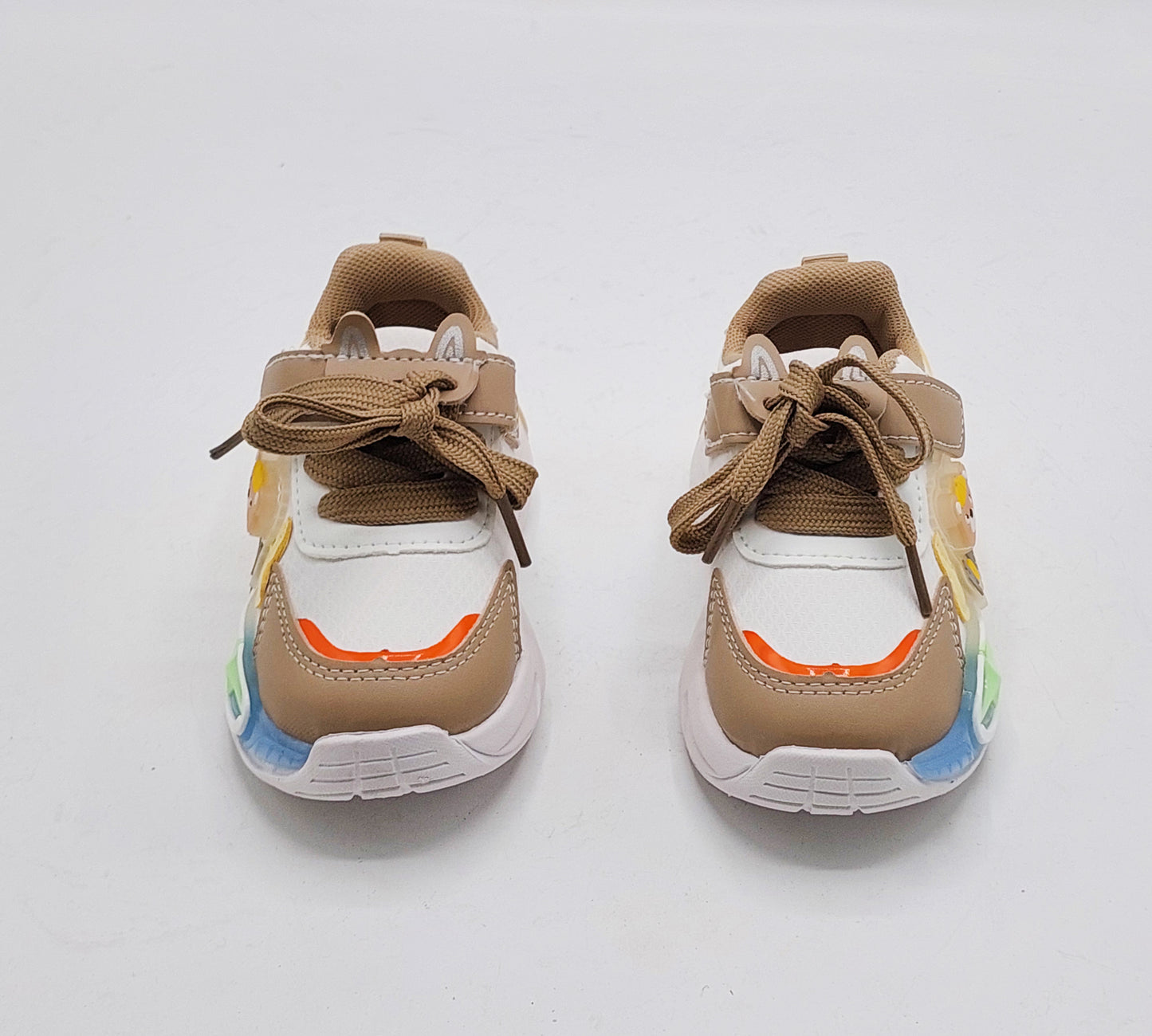 Lights in Sole Soft Sole Cute Design Shoes for Kids - YC102 (Brown)