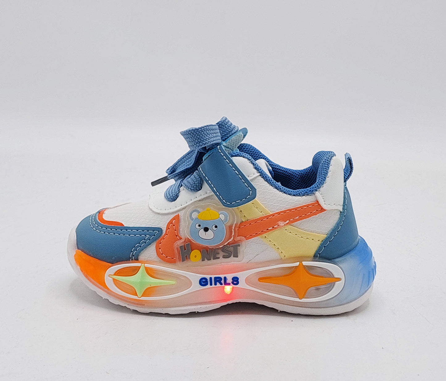 Lights in Sole Soft Sole Cute Design Shoes for Kids - YC102 (Blue)