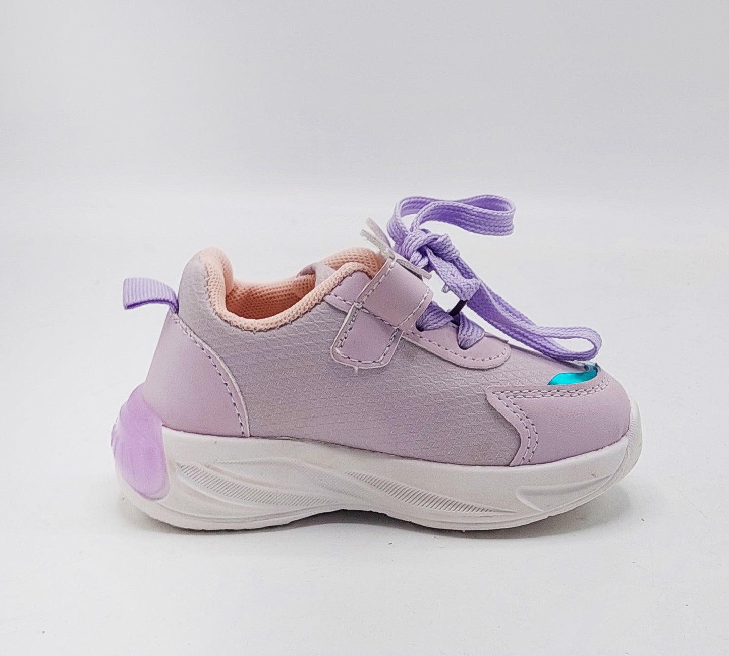 Lights in Sole Soft Sole Cute Design Shoes for Kids - YC101 (Light Purple)