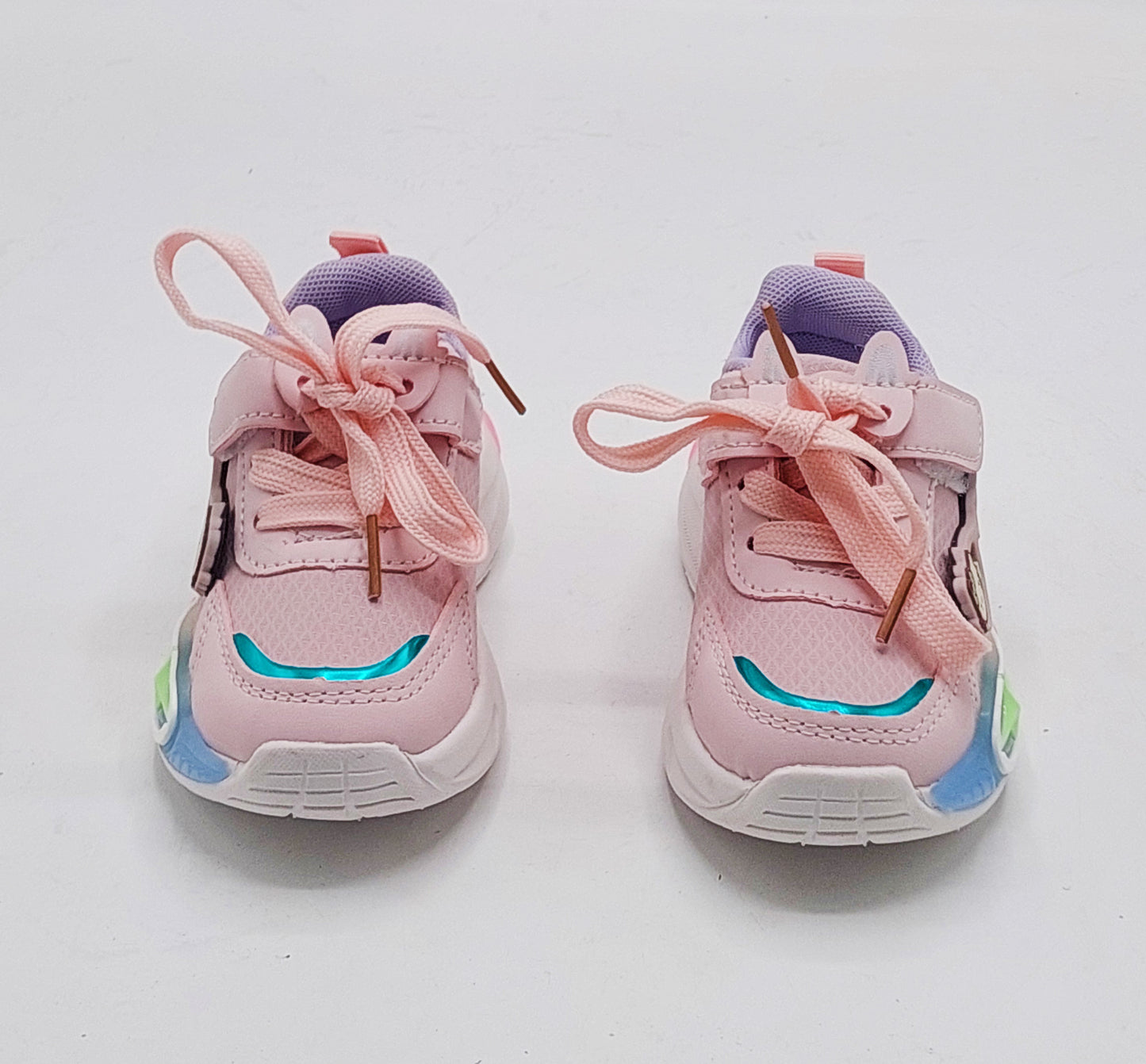 Lights in Sole Soft Sole Cute Design Shoes for Kids - YC101 (Pink)