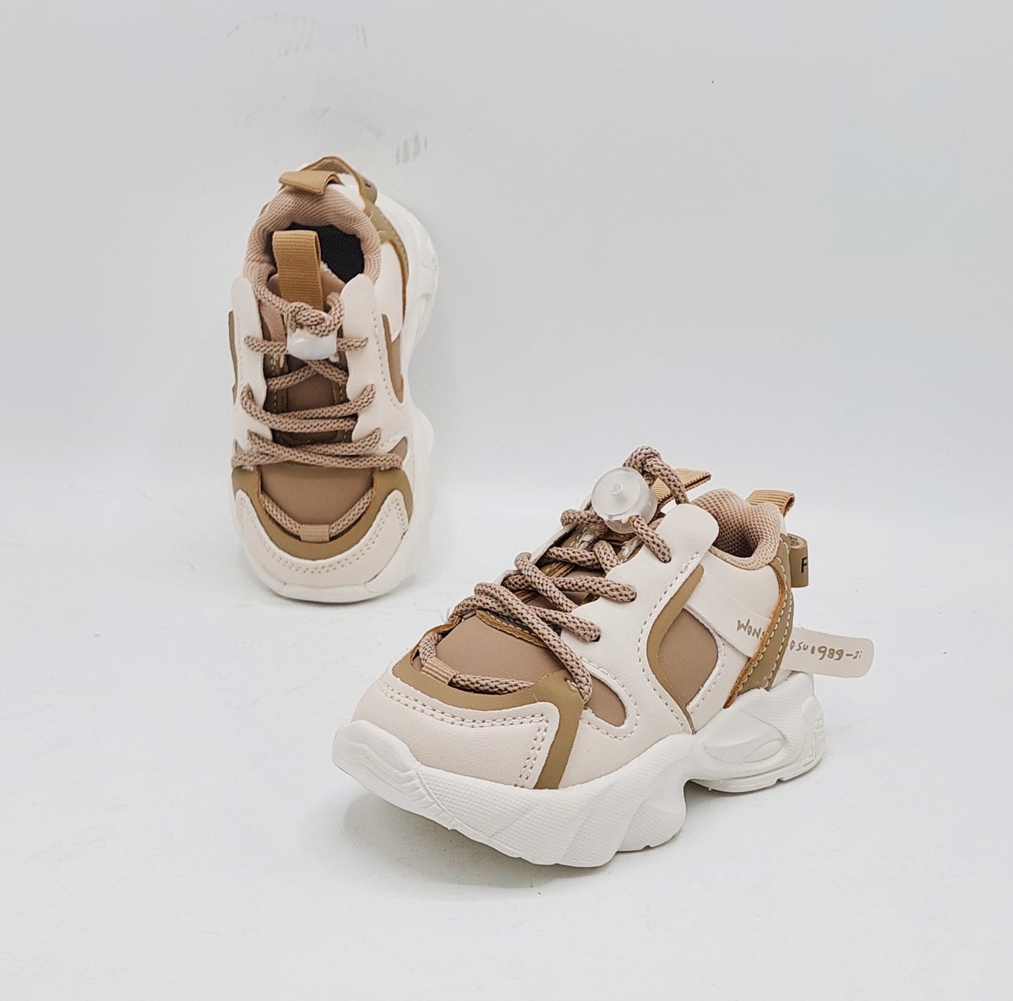 Infant's Soft Sole Trendy Look Sneakers Shoes for Kids - 003 (Brown)