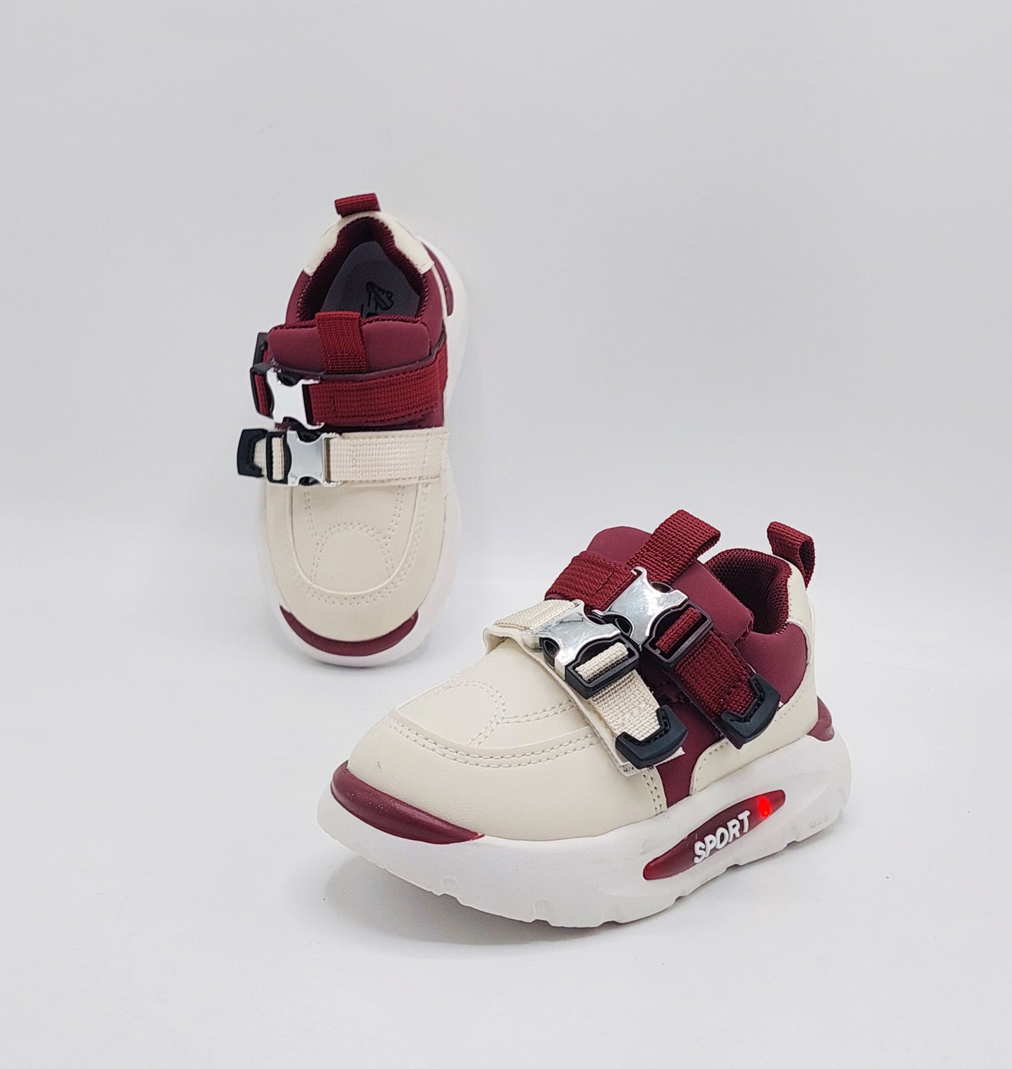 Lights in Sole Trendy Look Sneakers for Kids - LIO11(Mahroon)
