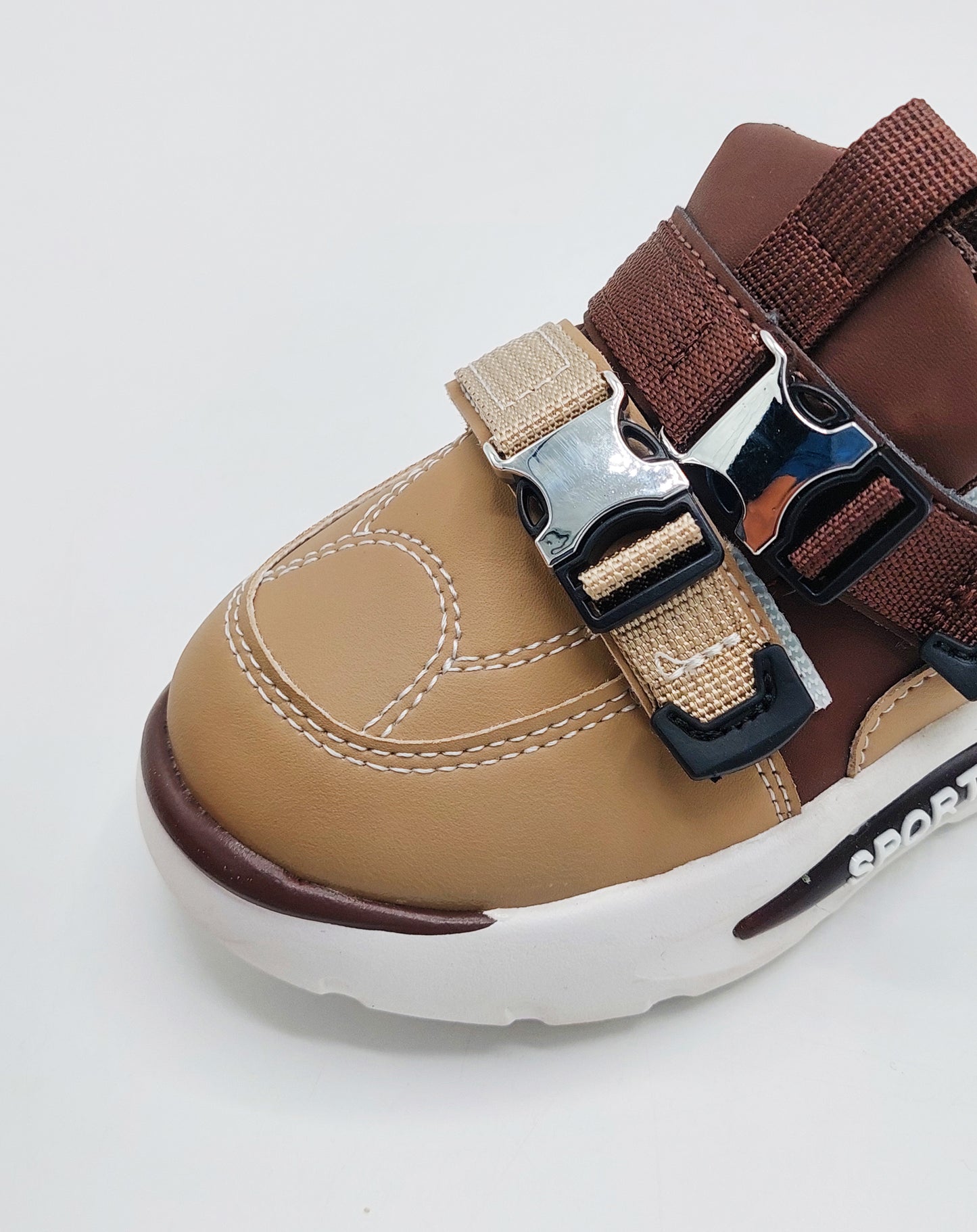 Lights in Sole Trendy Look Sneakers for Kids - LIO11(Beige)