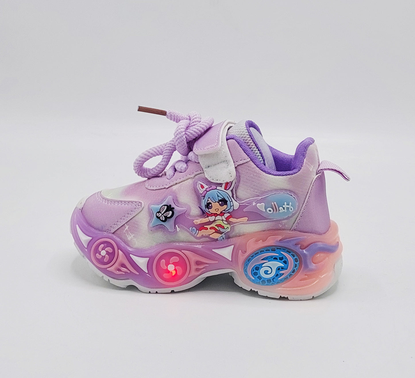 Light in Sole Trendy Look Sneakers for Kids - YB663 (Purple)
